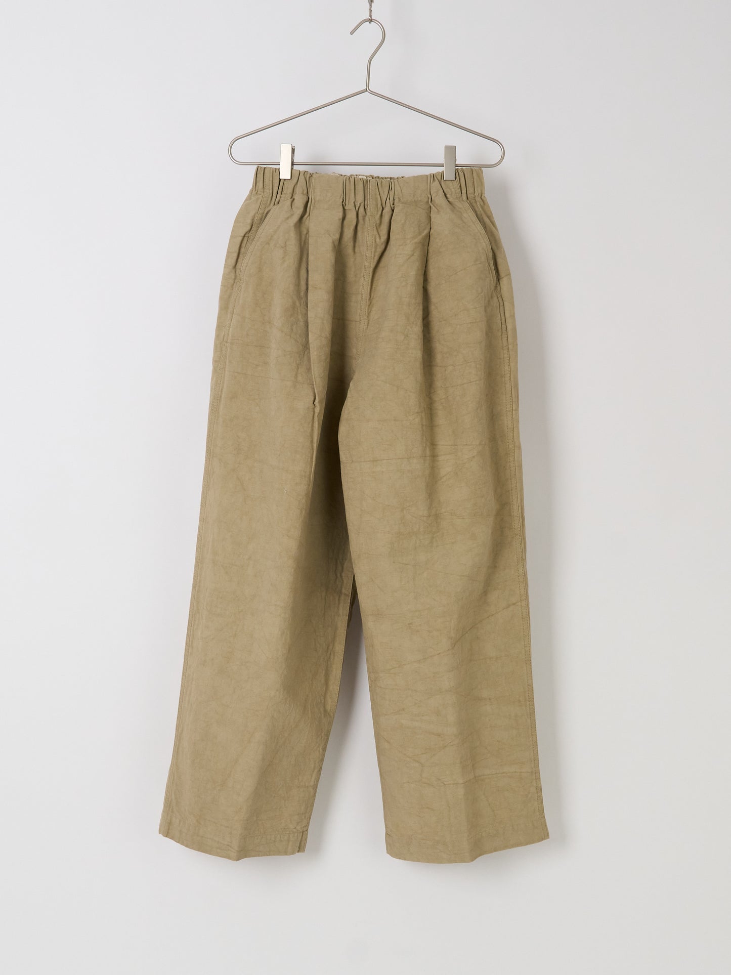 Nuanced Drum-Dyed Trousers - Beige