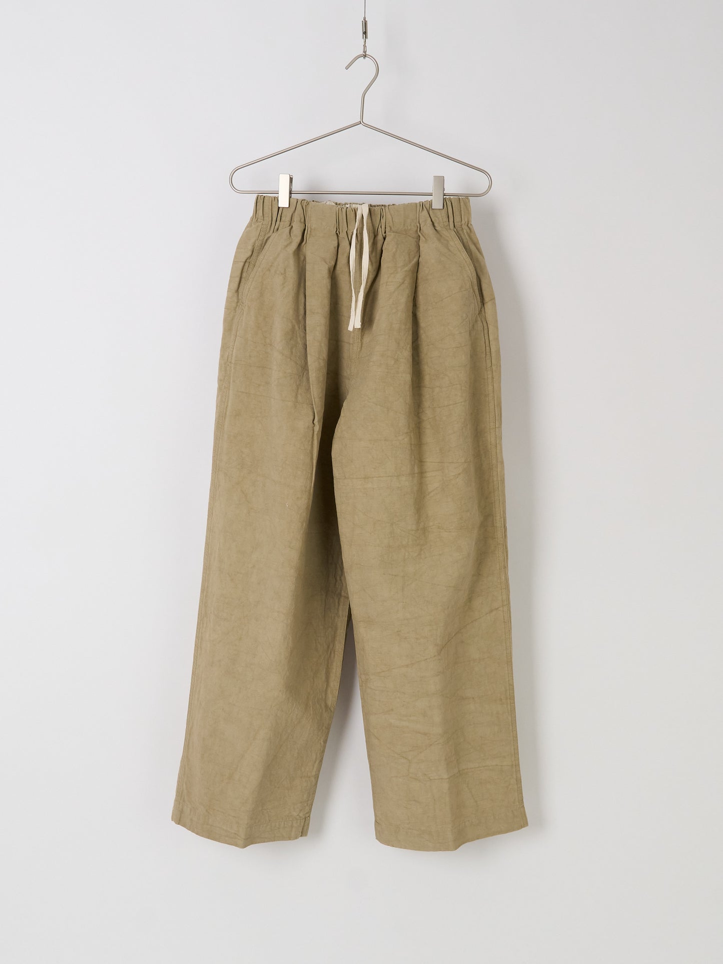 Nuanced Drum-Dyed Trousers - Beige