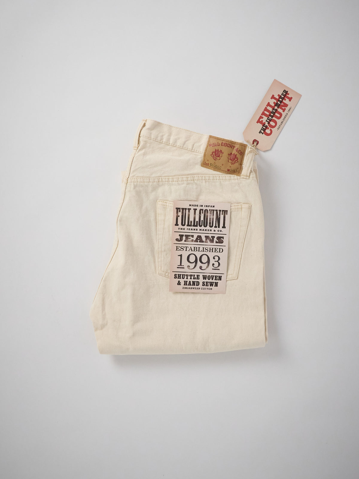 0105EC Wide Ecru Selvedge Denim