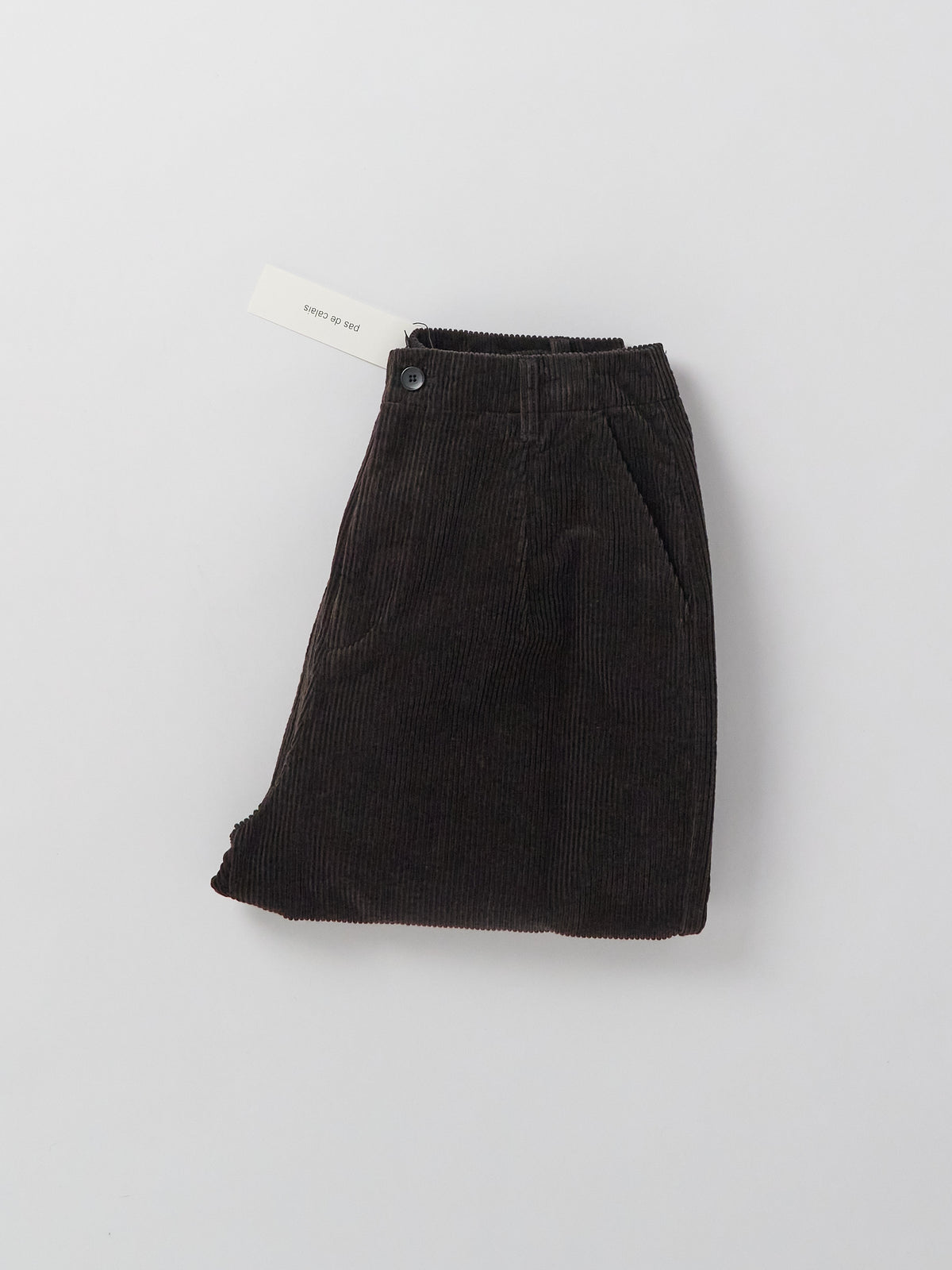 Washed Corduroy Cropped Balloon Pants - Brown