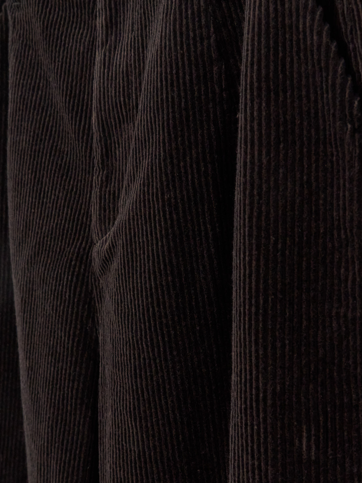 Washed Corduroy Cropped Balloon Pants - Brown