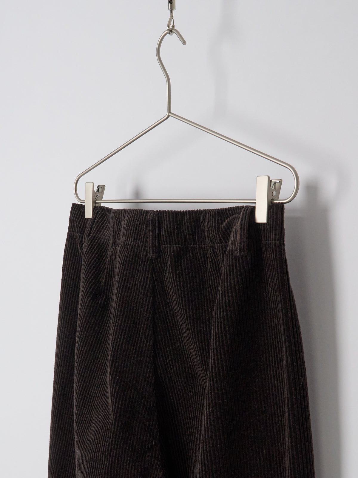 Washed Corduroy Cropped Balloon Pants - Brown