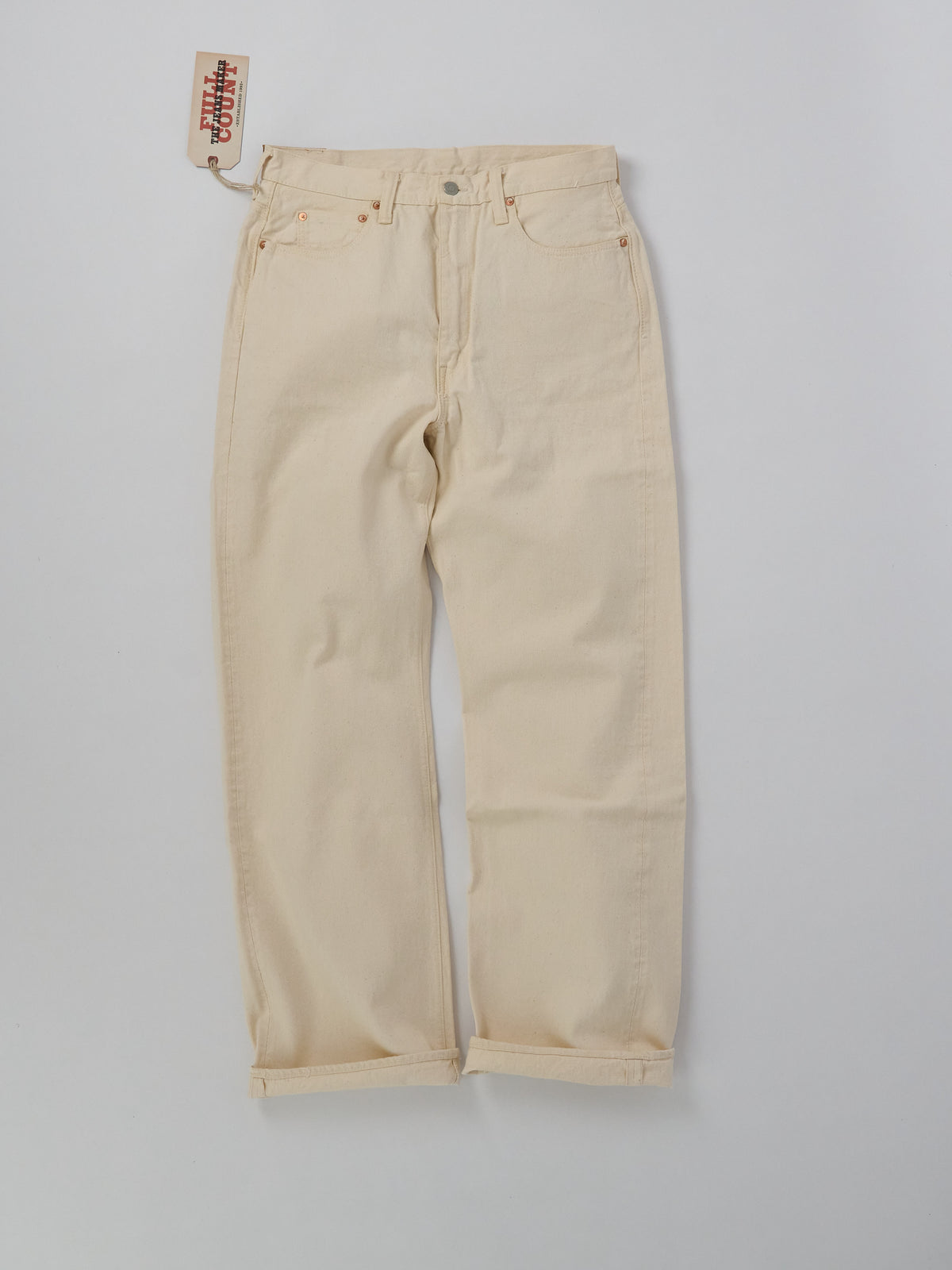 0107EC Womens Wide Straight Monroe Ecru Denim