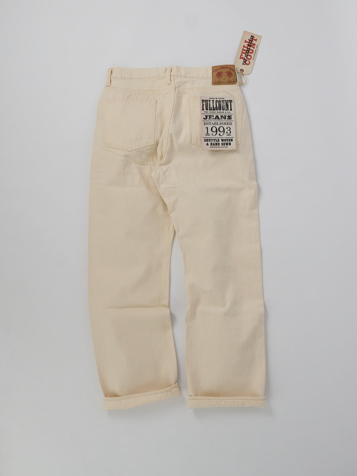 0107EC Womens Wide Straight Monroe Ecru Denim