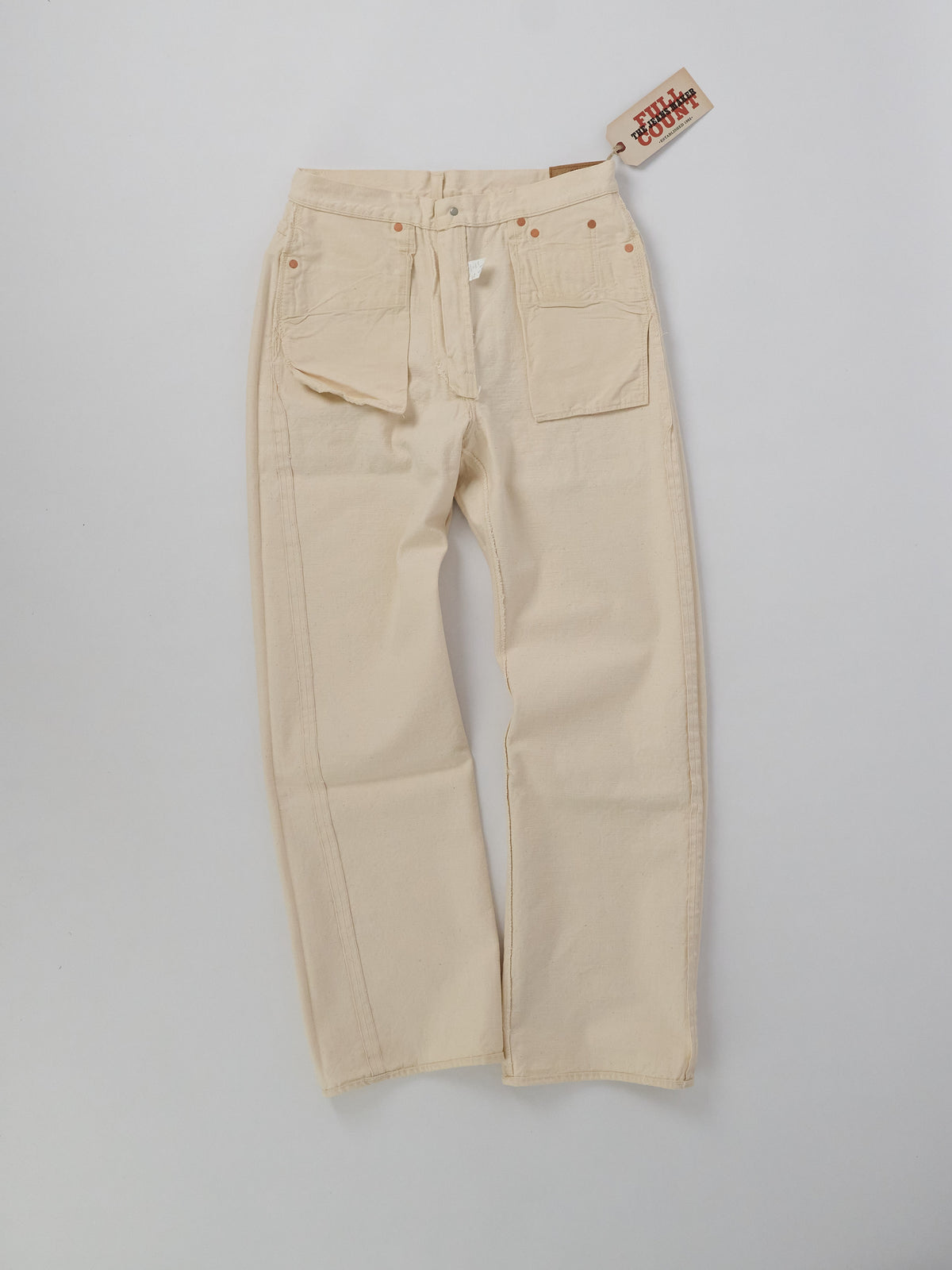 0107EC Womens Wide Straight Monroe Ecru Denim