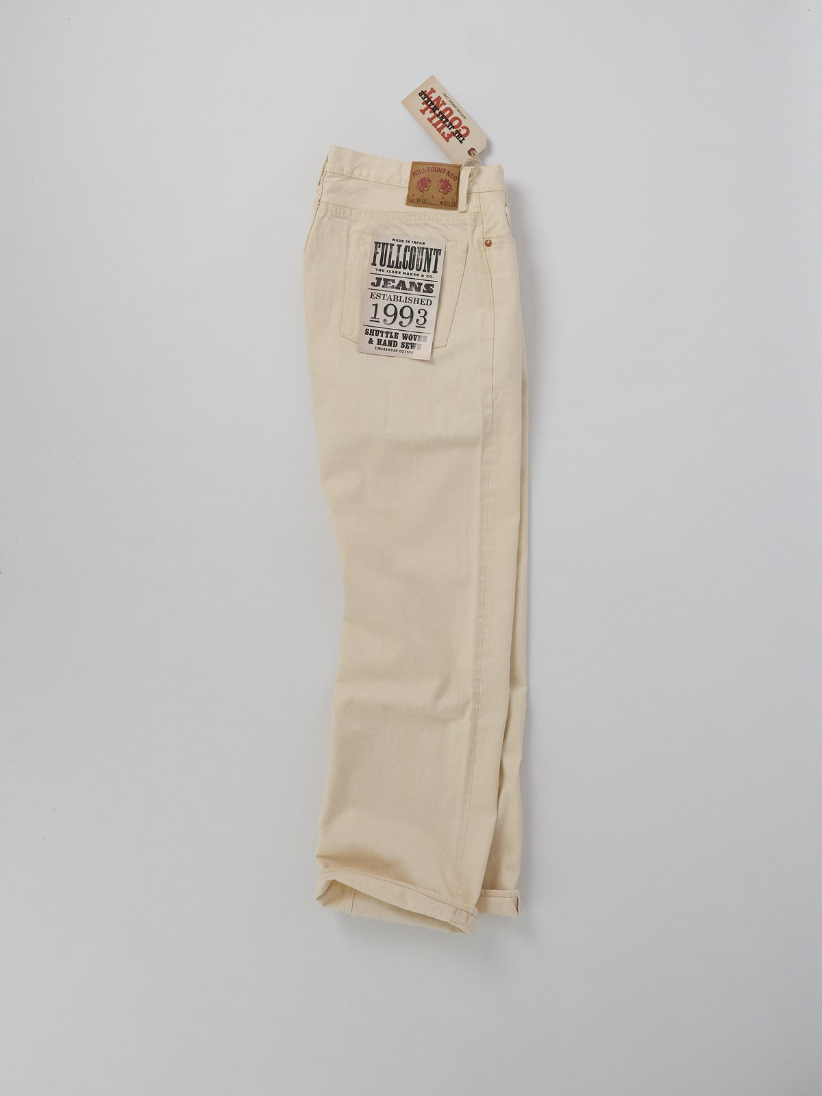 0107EC Womens Wide Straight Monroe Ecru Denim