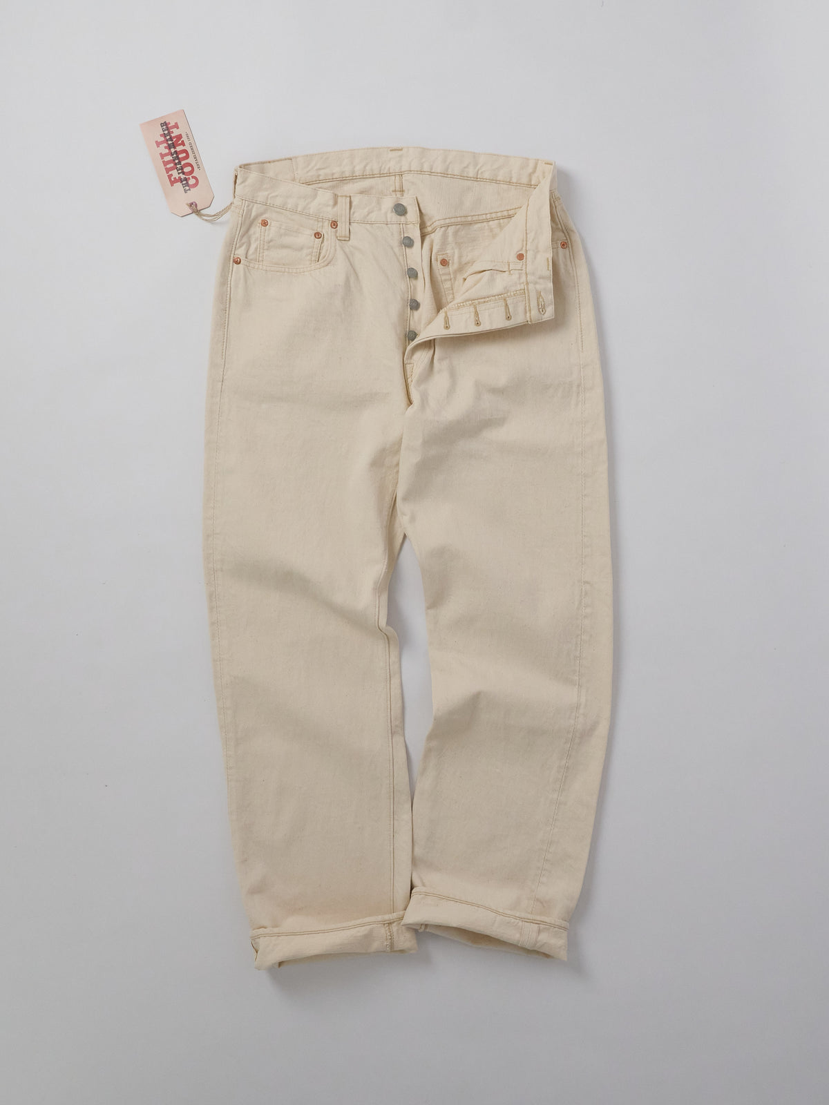 0105EC Wide Ecru Selvedge Denim