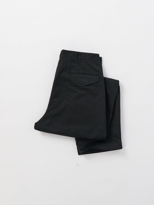 Double Pleated Chino Pants - Black