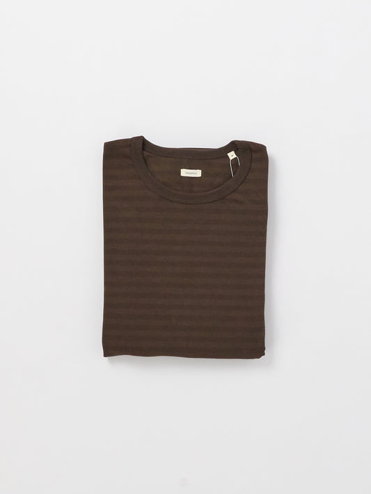 COOLMAX Stripe Jersey L/S Tee - Dark Brown
