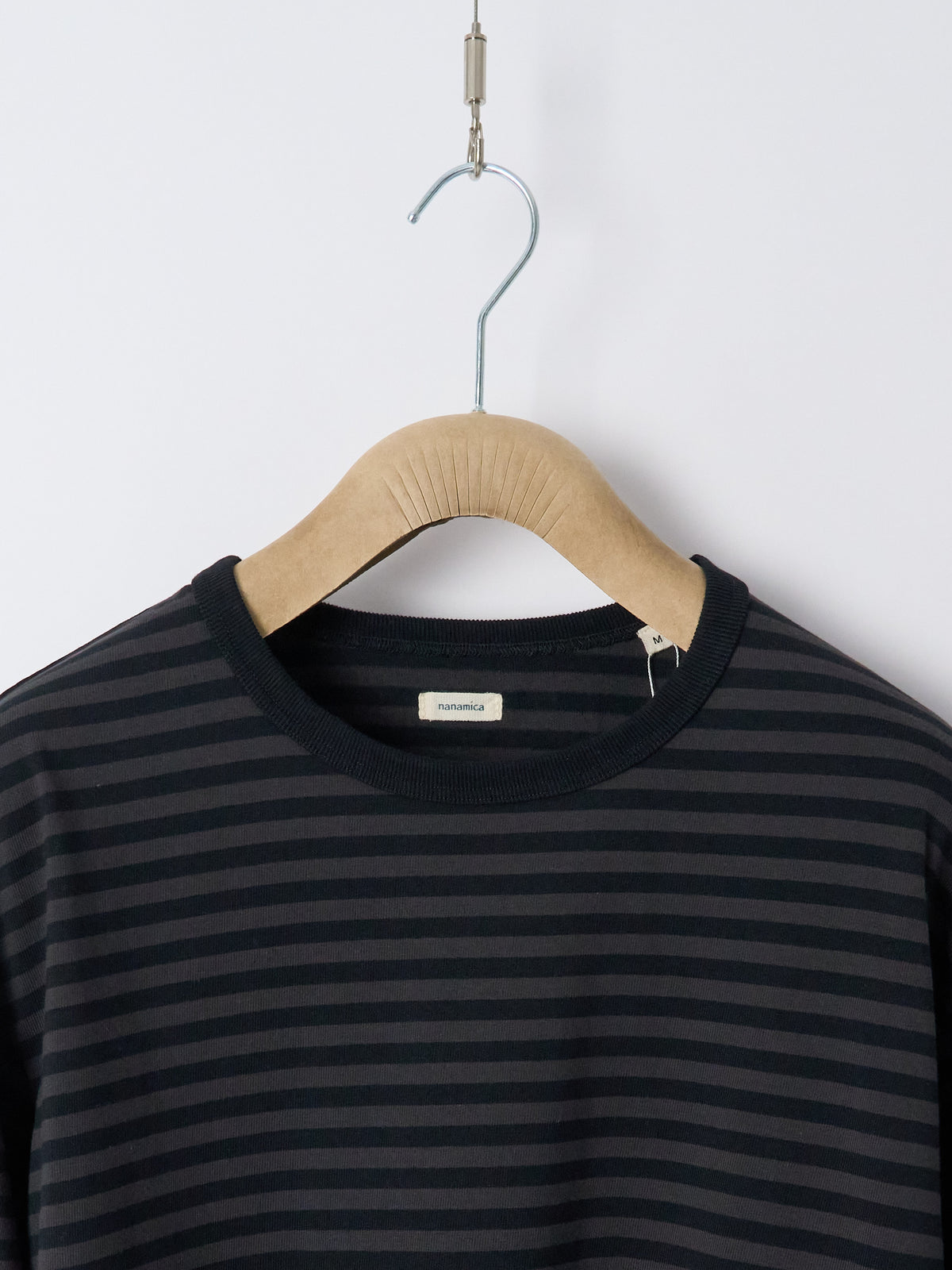 COOLMAX Stripe Jersey L/S Tee - Charcoal