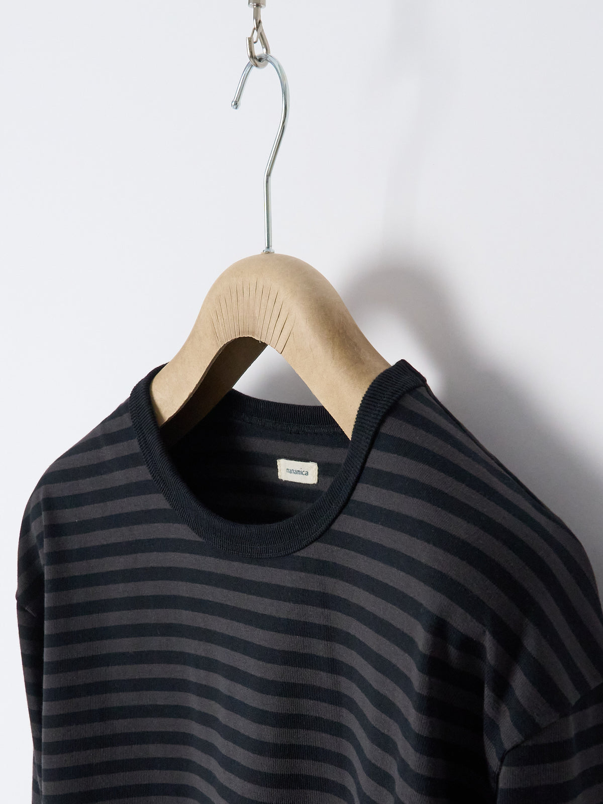 COOLMAX Stripe Jersey L/S Tee - Charcoal