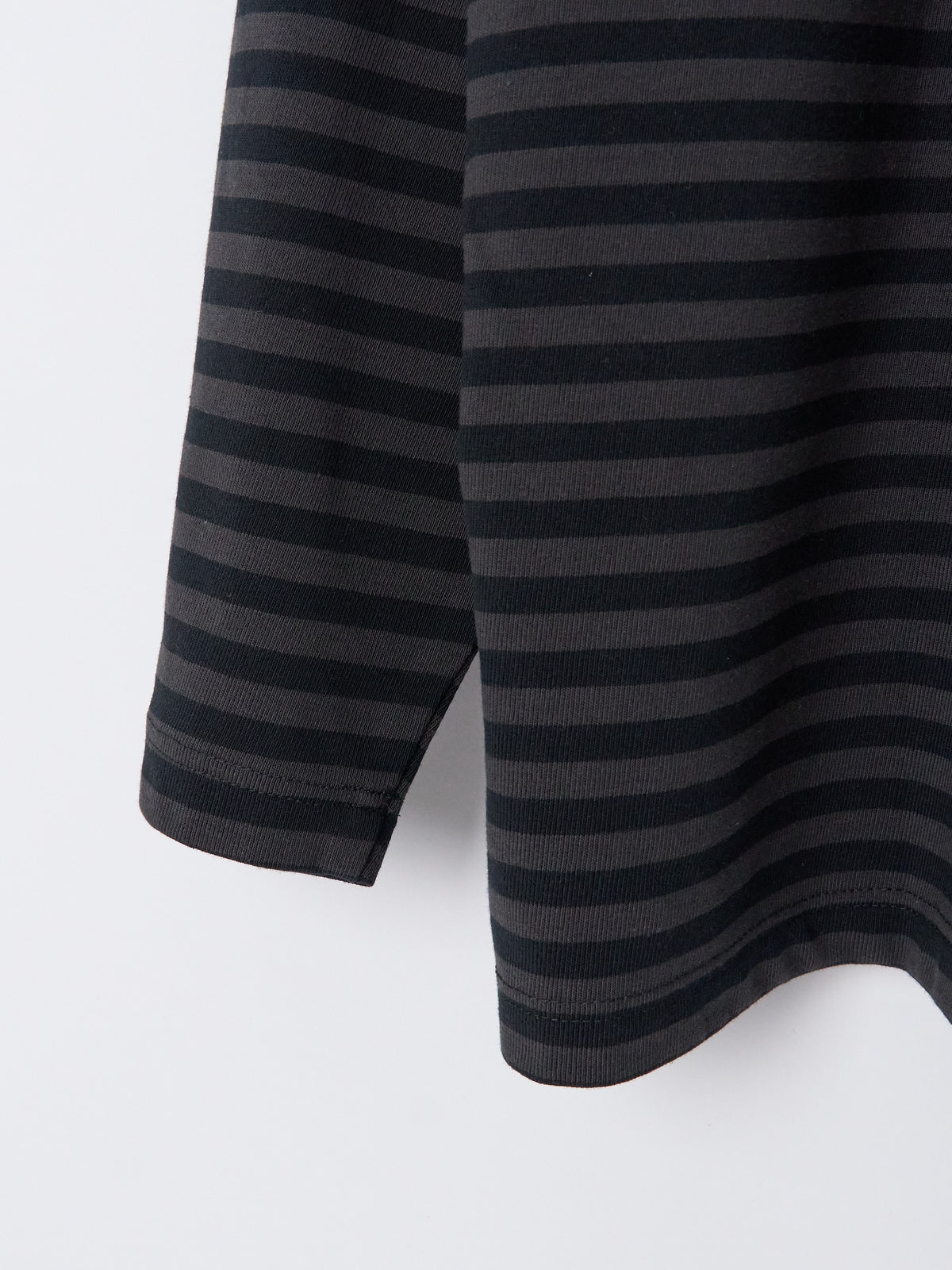COOLMAX Stripe Jersey L/S Tee - Charcoal