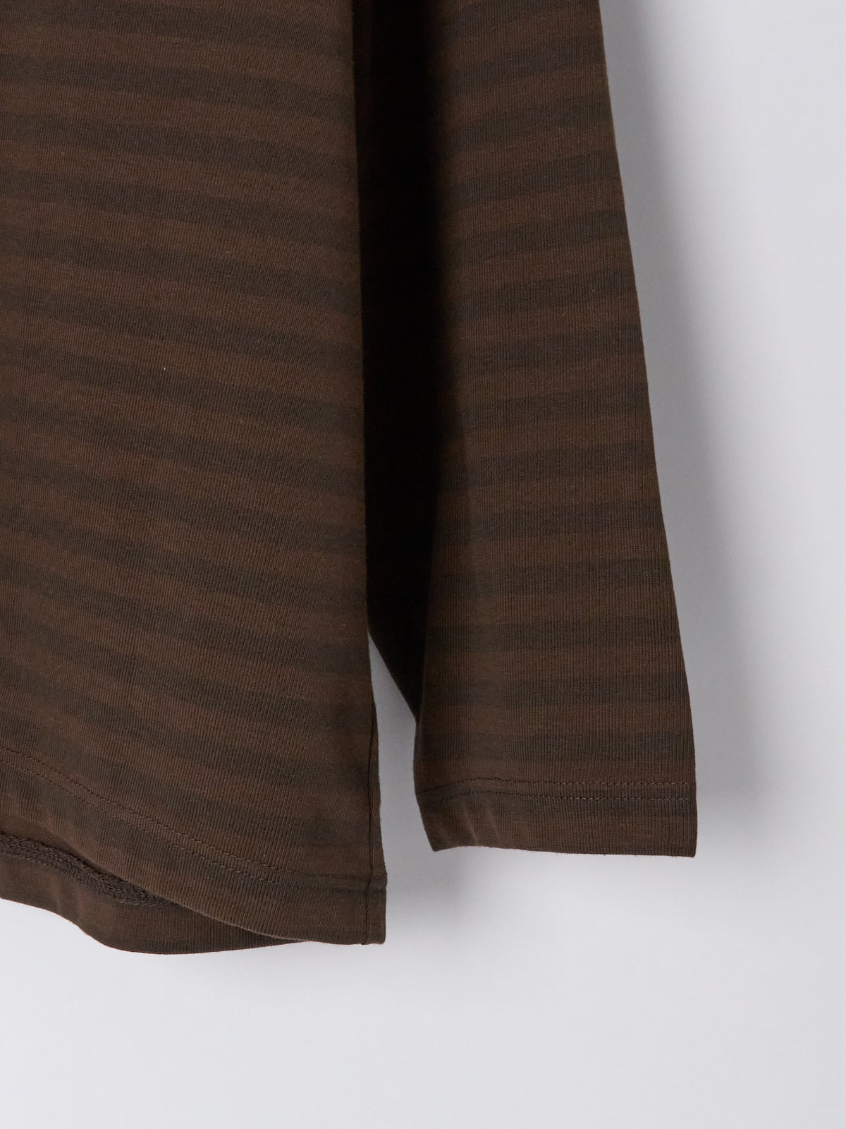 COOLMAX Stripe Jersey L/S Tee - Dark Brown
