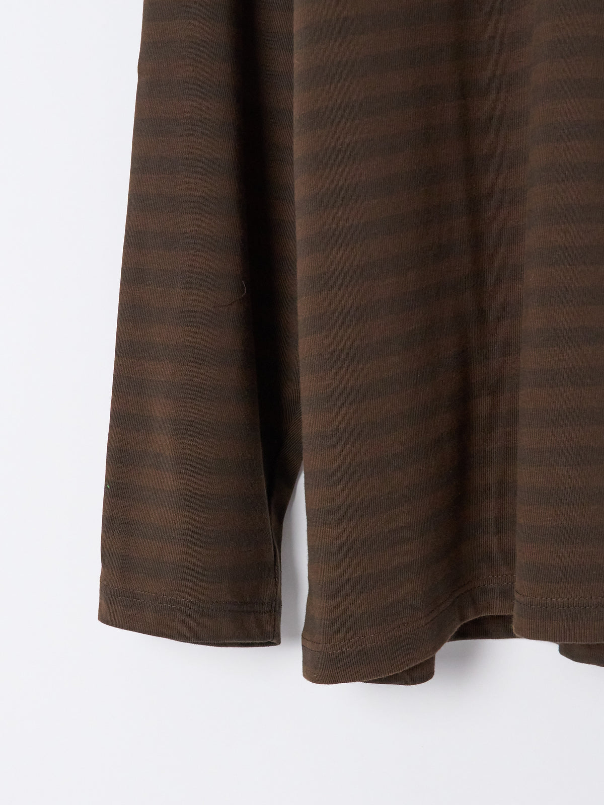 COOLMAX Stripe Jersey L/S Tee - Dark Brown