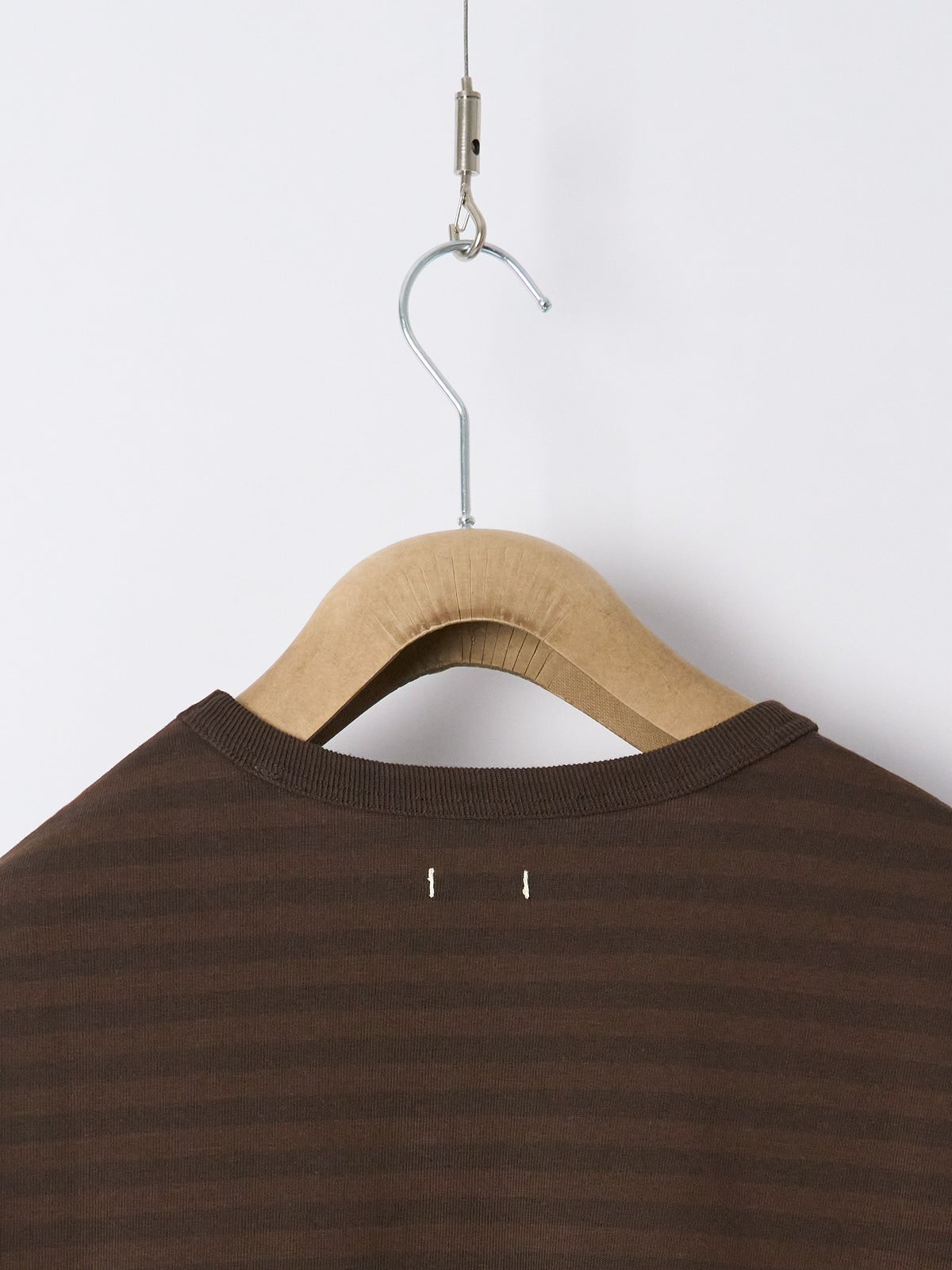 COOLMAX Stripe Jersey L/S Tee - Dark Brown