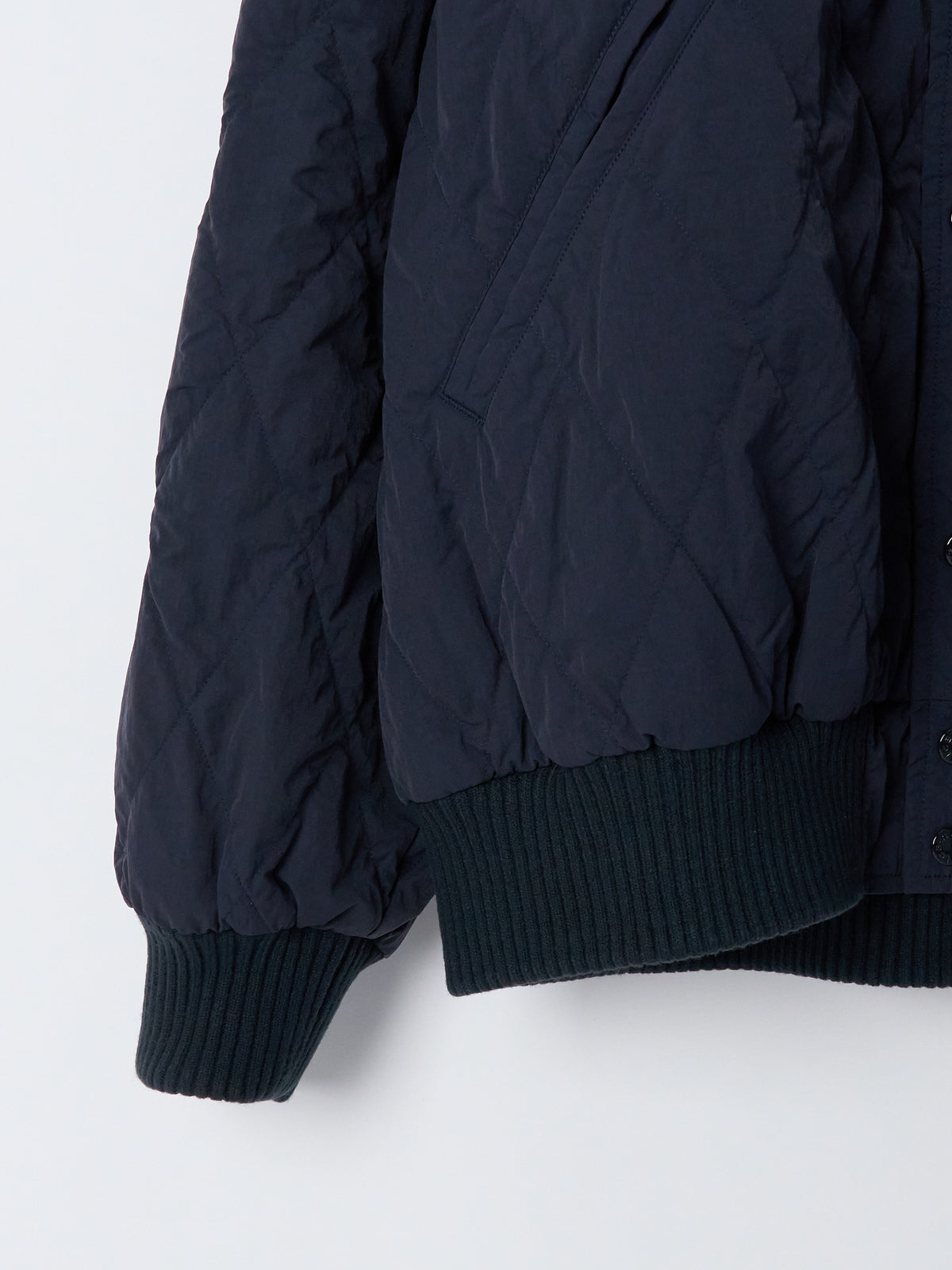 OOAL Quilting Varsity Jacket - Dark Navy