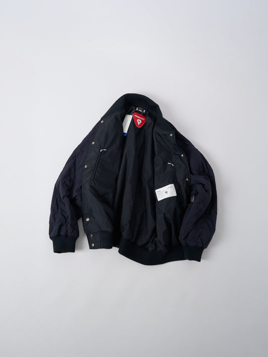 OOAL Quilting Varsity Jacket - Dark Navy