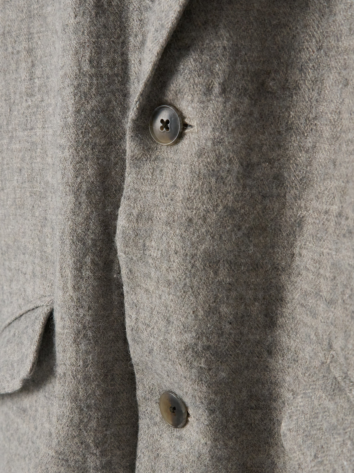 Wool Linen Blend Jacket - Light Grey
