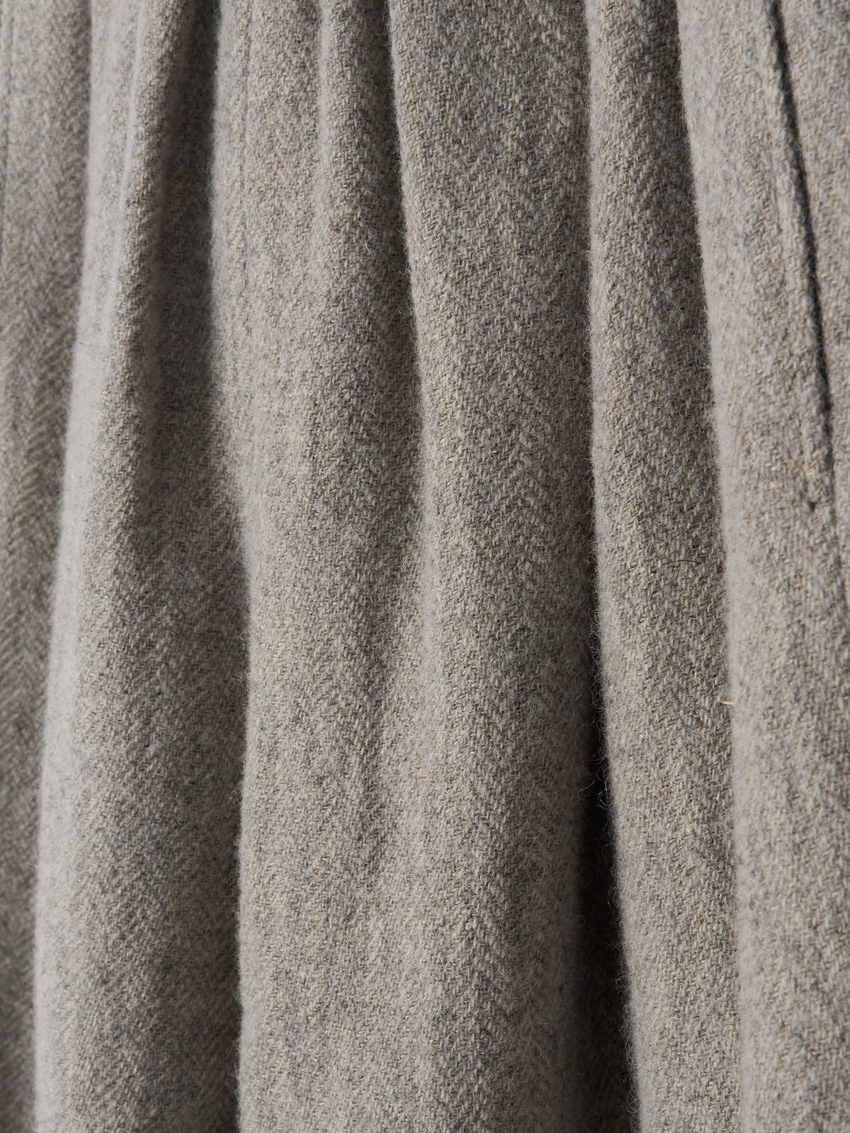 Wool Cropped Trousers - Light Grey