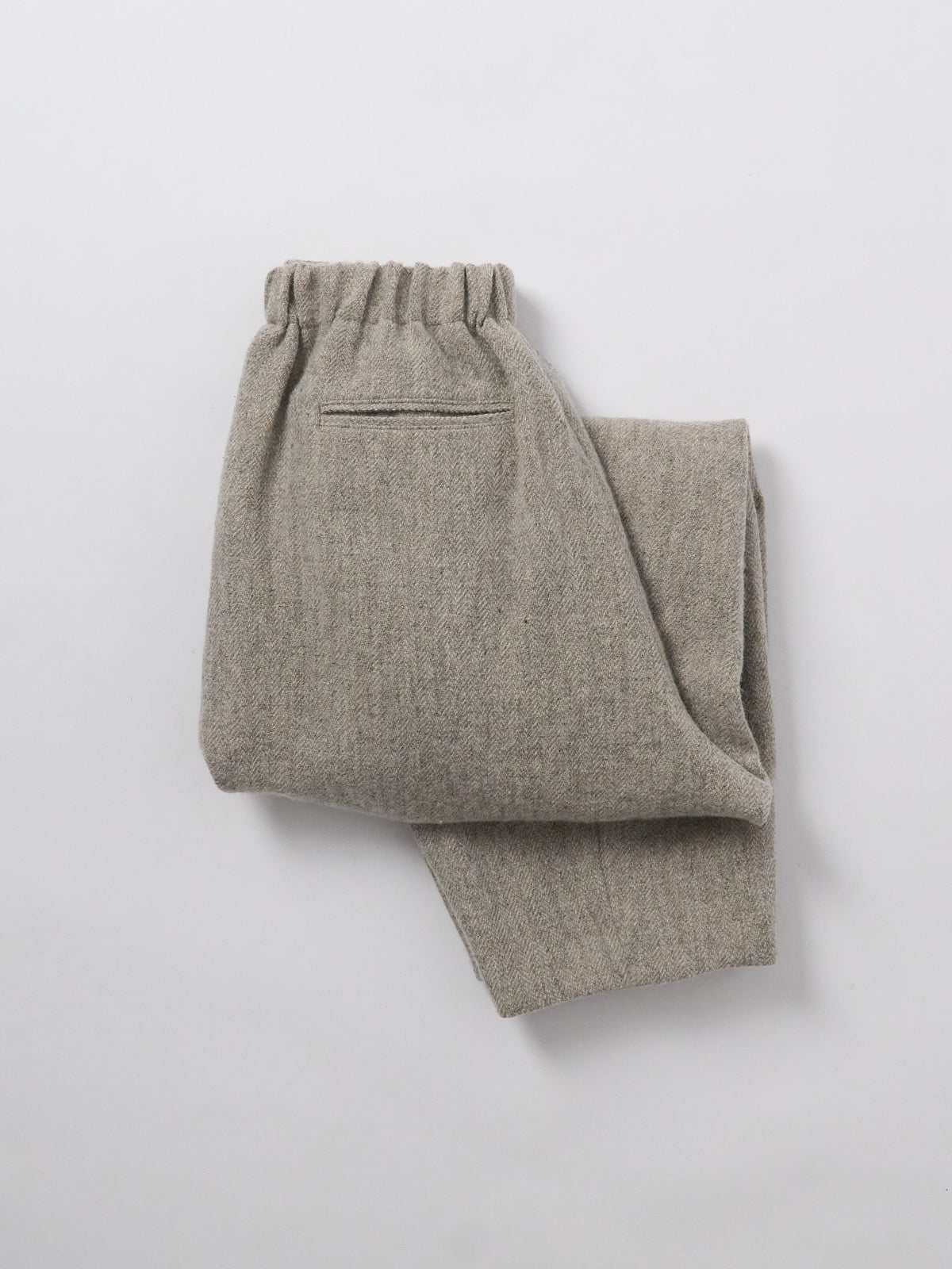 Wool Cropped Trousers - Light Grey