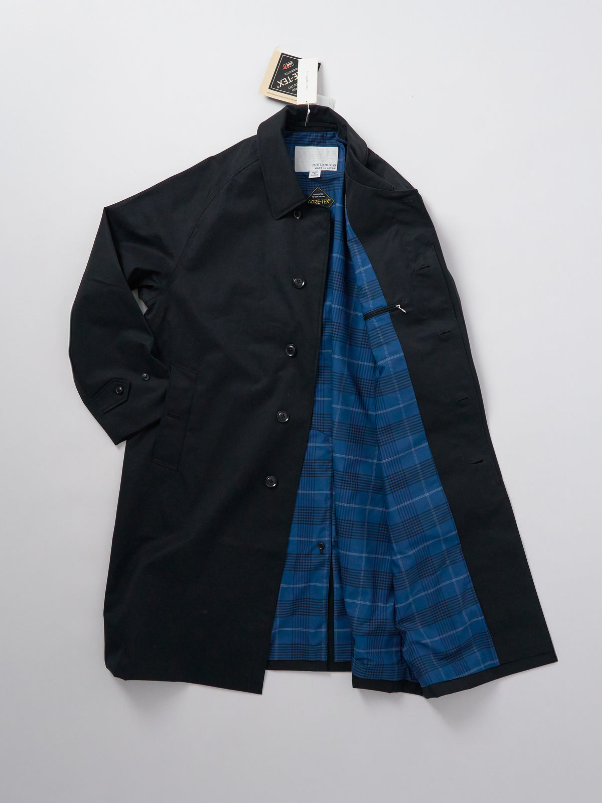 2L Cotton GORE-TEX Balmacaan Coat - Black