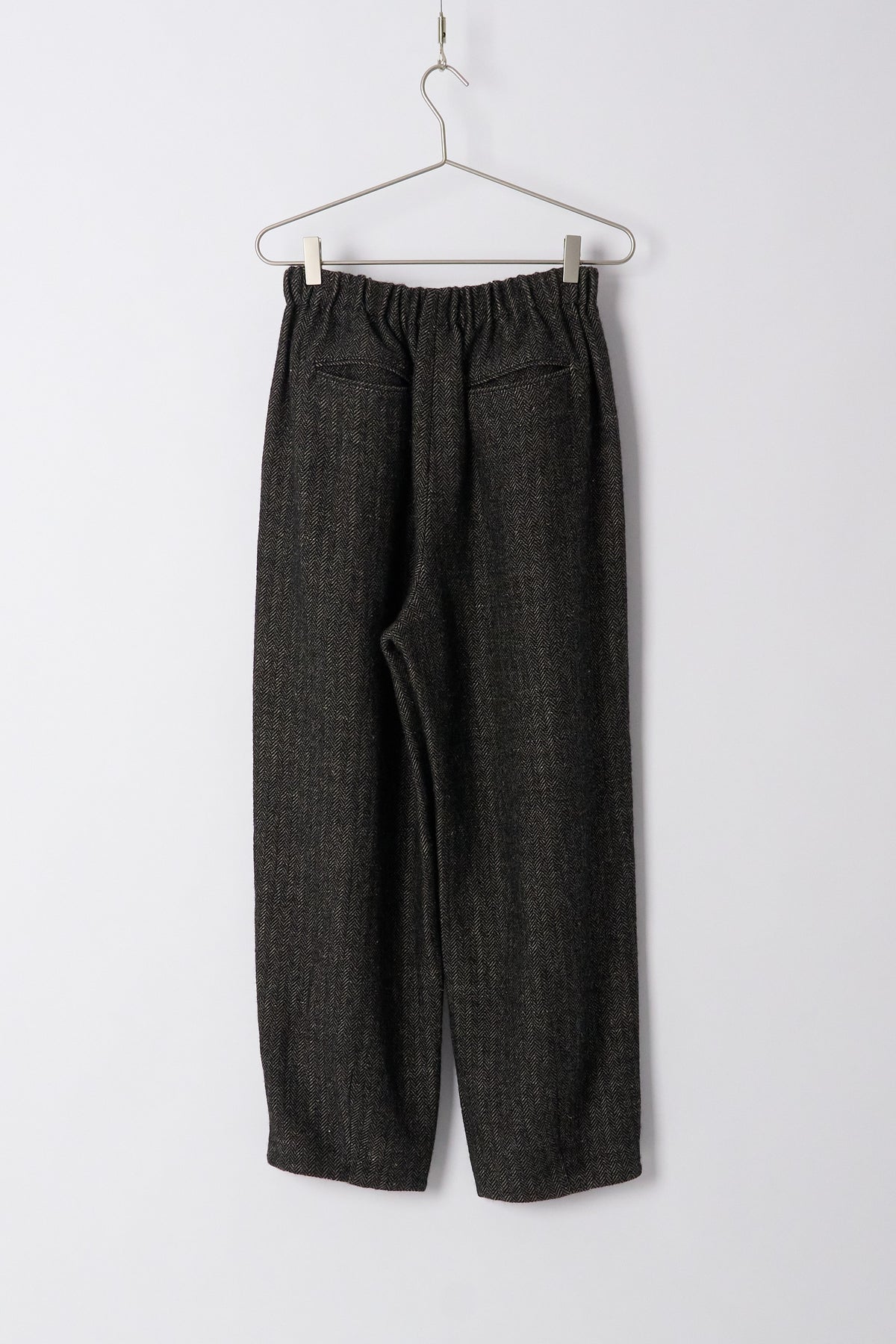 Wool Cropped Trousers - Black