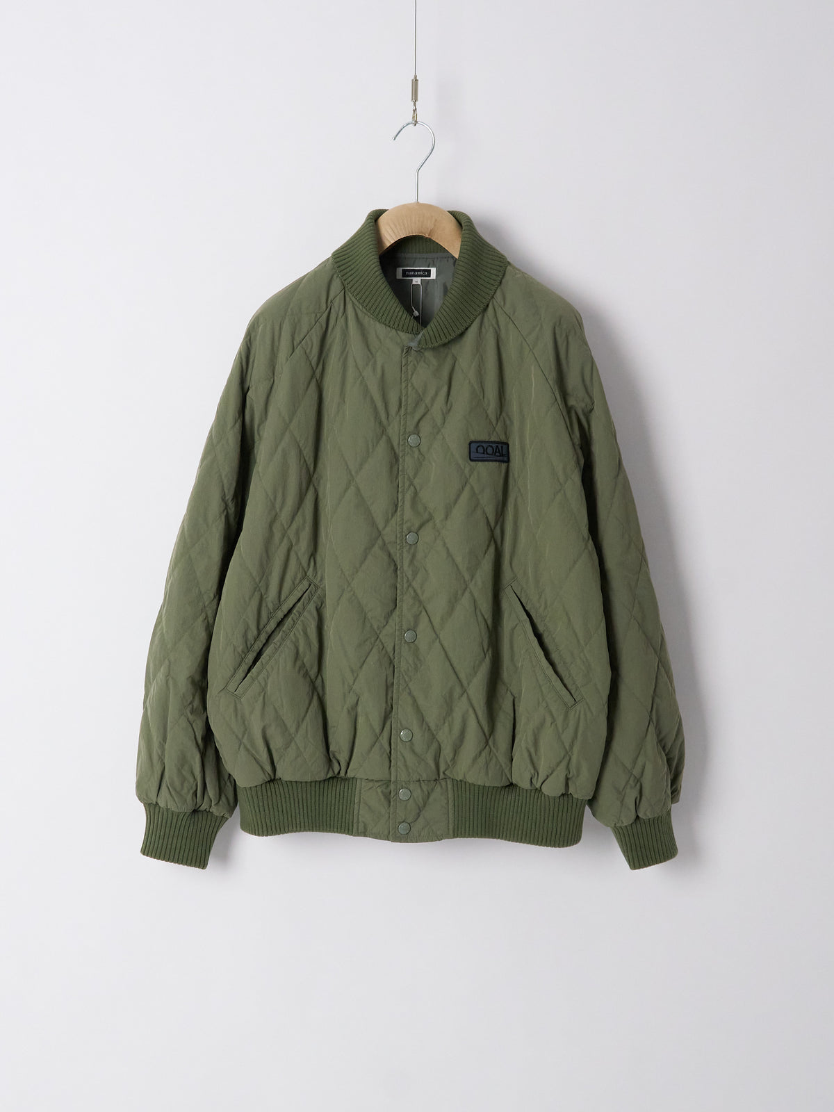 OOAL Quilting Varsity Jacket - Sage Green