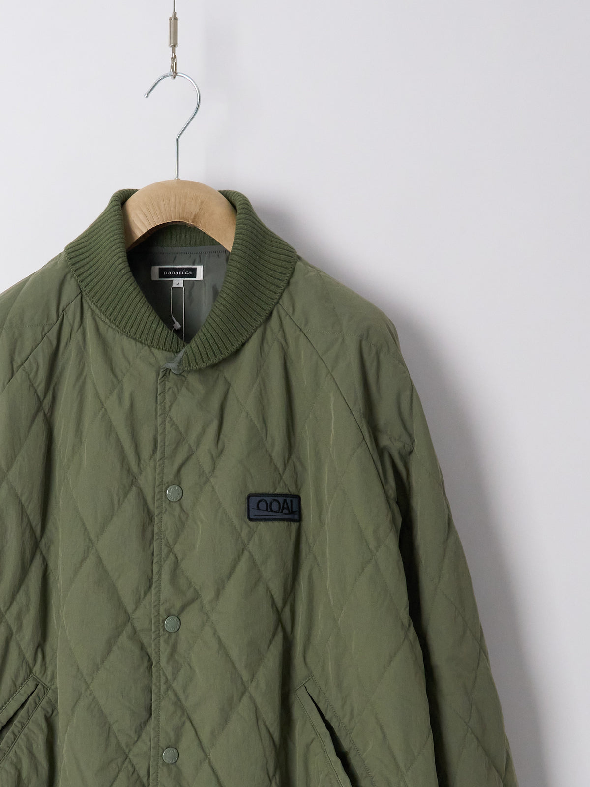 OOAL Quilting Varsity Jacket - Sage Green