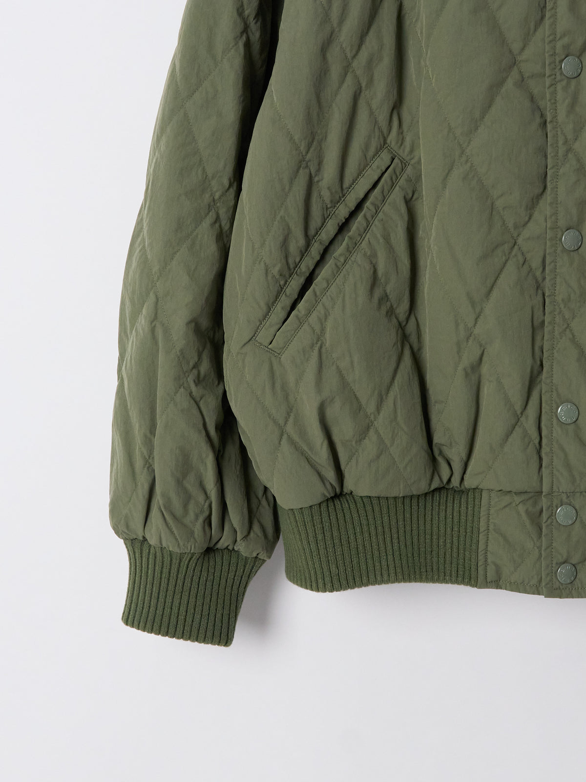 OOAL Quilting Varsity Jacket - Sage Green