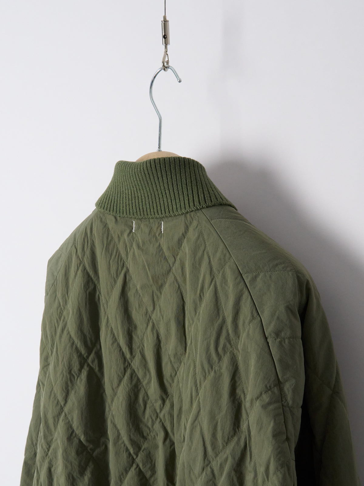 OOAL Quilting Varsity Jacket - Sage Green