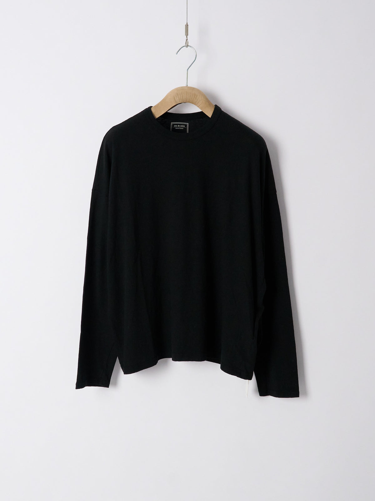 Recycle Jersey Long Sleeve Pullover - Black