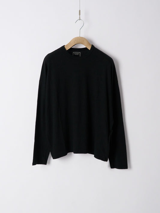 Recycle Jersey Long Sleeve Pullover - Black