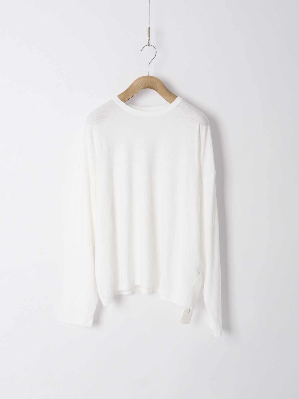 Recycle Jersey Long Sleeve Pullover - White