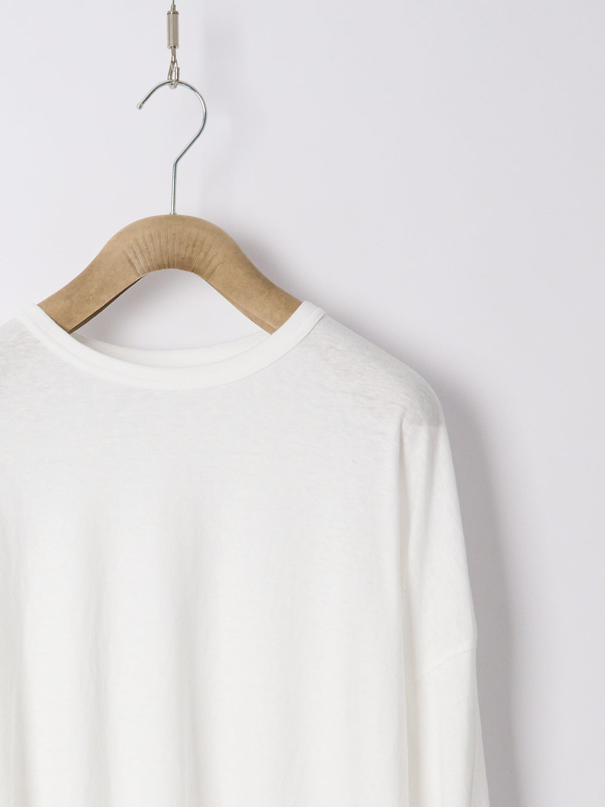 Recycle Jersey Long Sleeve Pullover - White