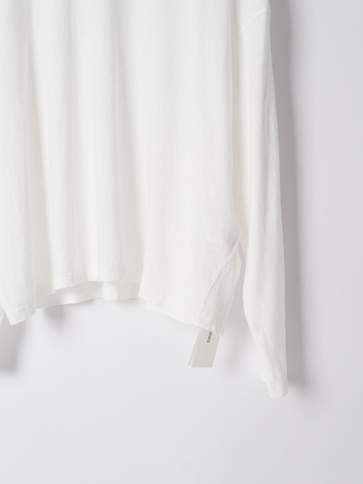 Recycle Jersey Long Sleeve Pullover - White
