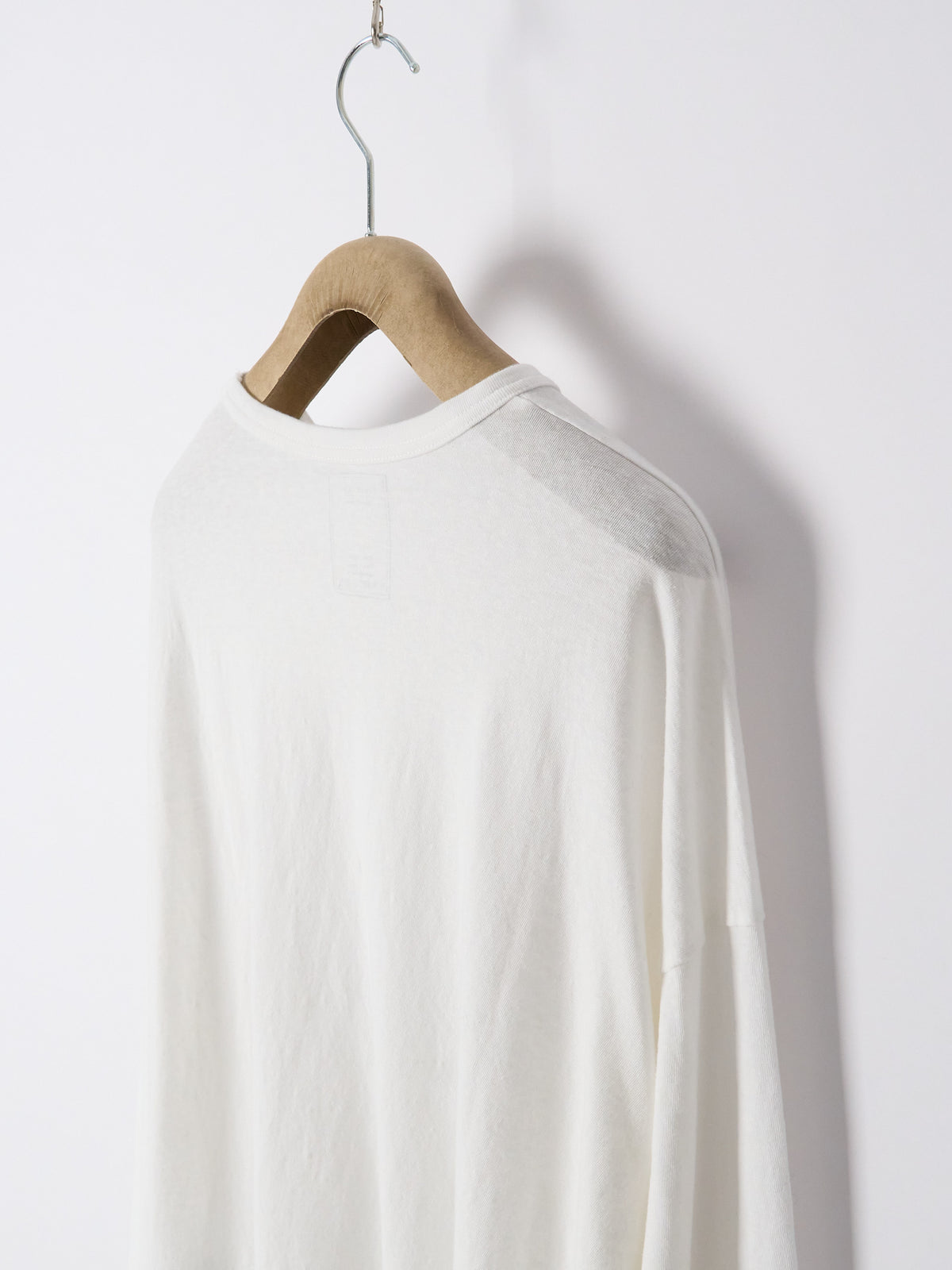 Recycle Jersey Long Sleeve Pullover - White