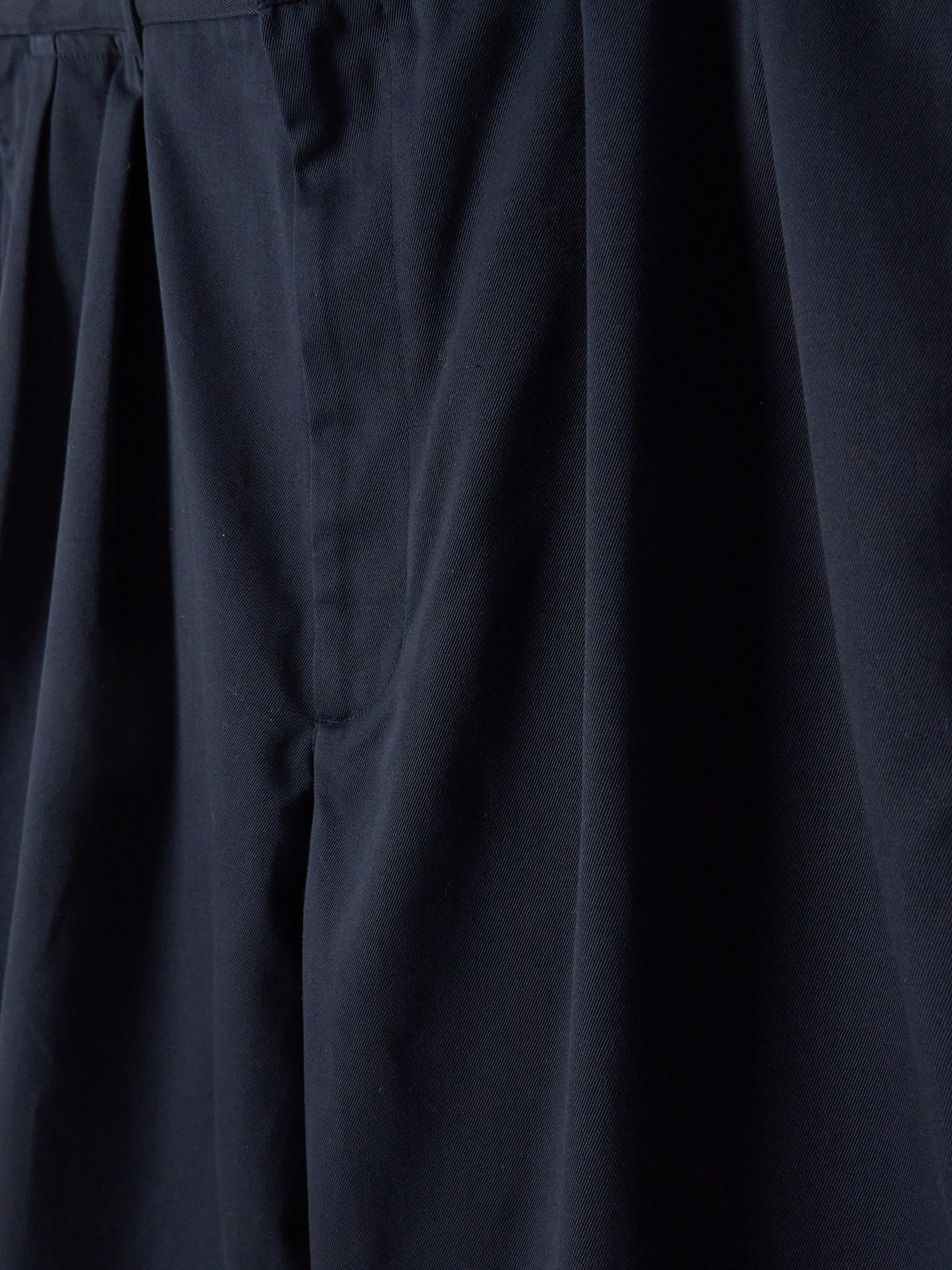 Double Pleated Chino Pants - Navy