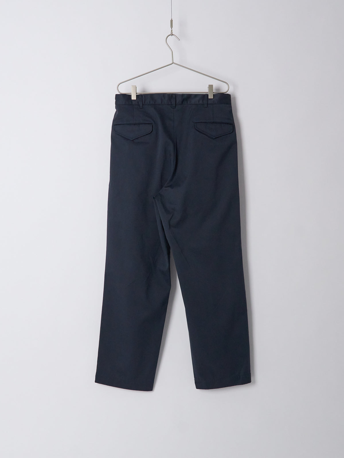 Double Pleated Chino Pants - Navy
