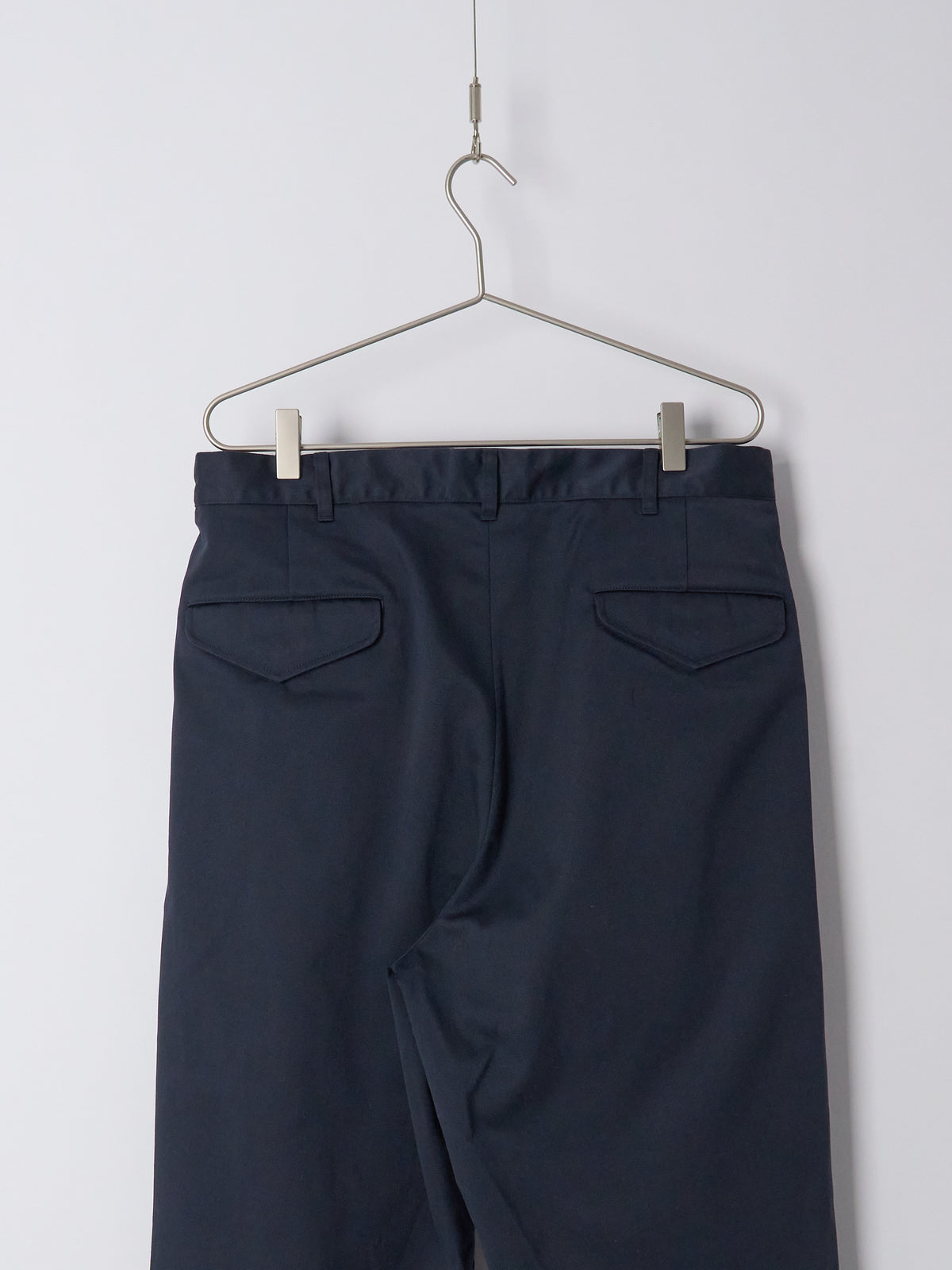 Double Pleated Chino Pants - Navy