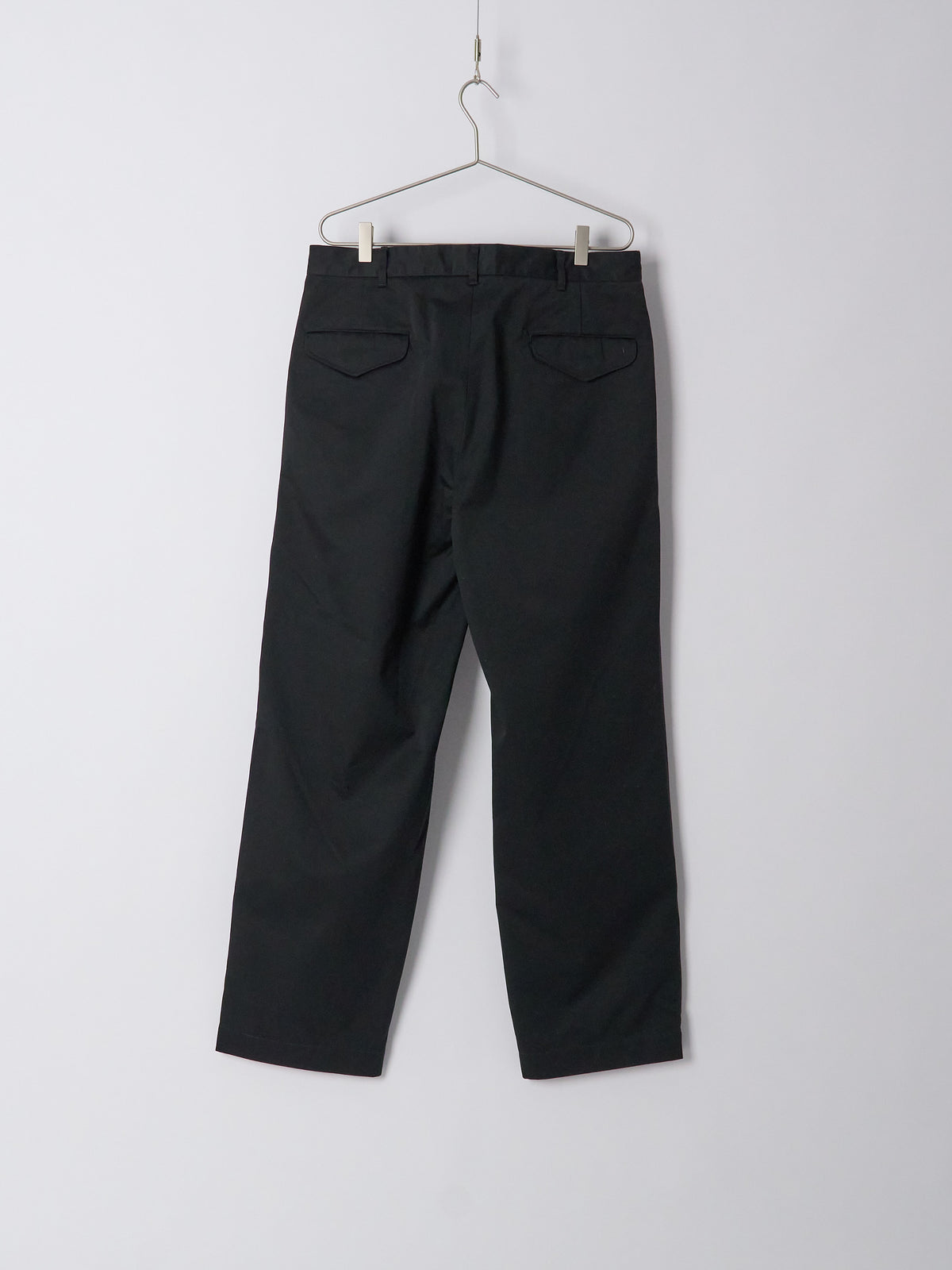 Double Pleated Chino Pants - Black