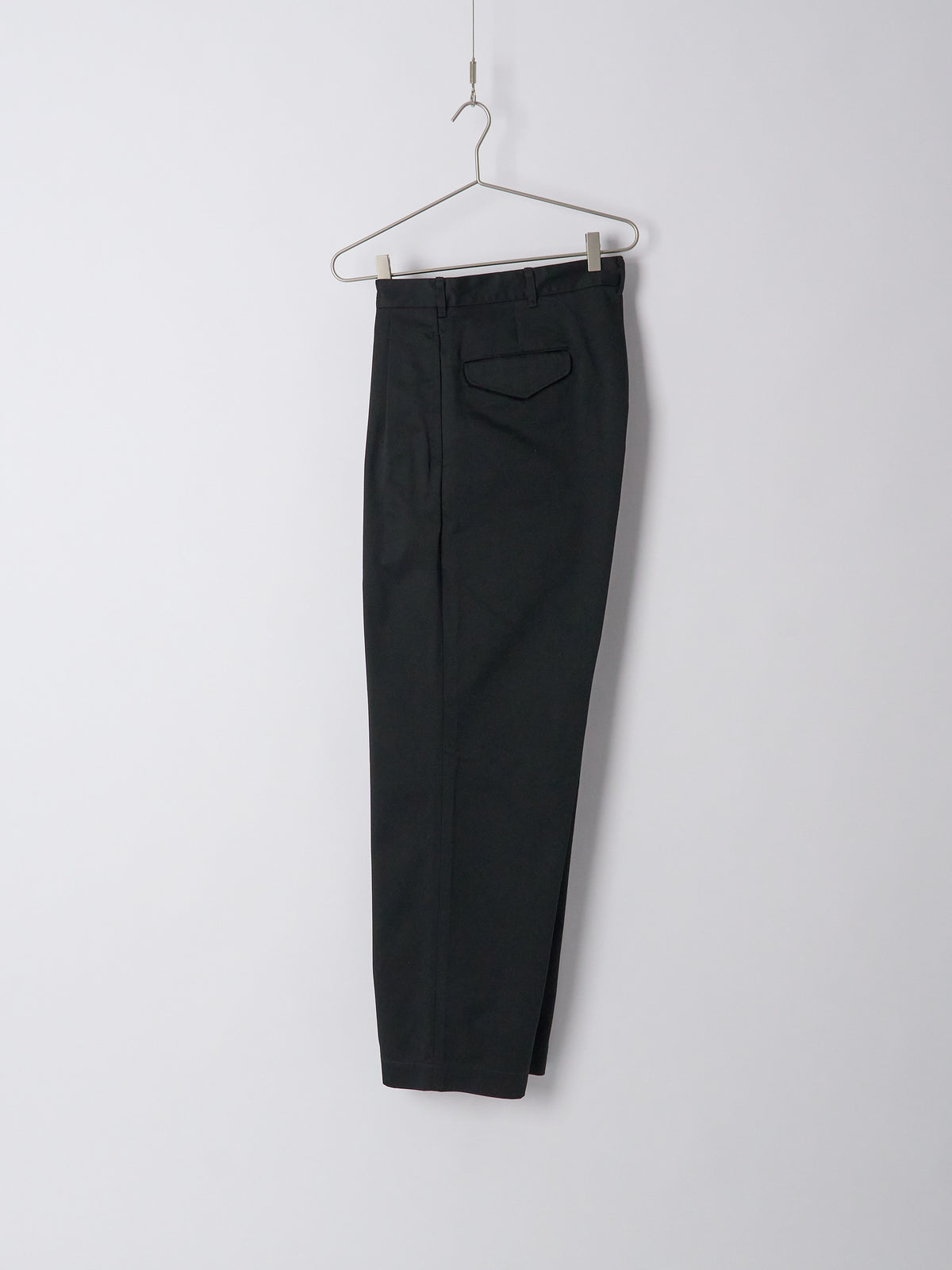 Double Pleated Chino Pants - Black