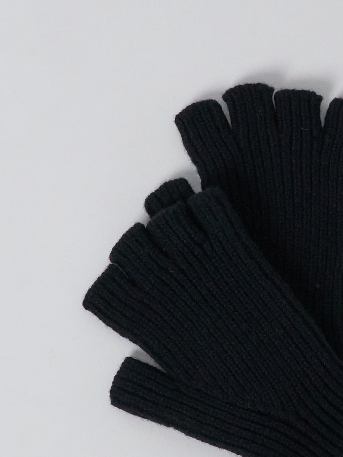 Lost My Fingers Ribbed Gloves - Black