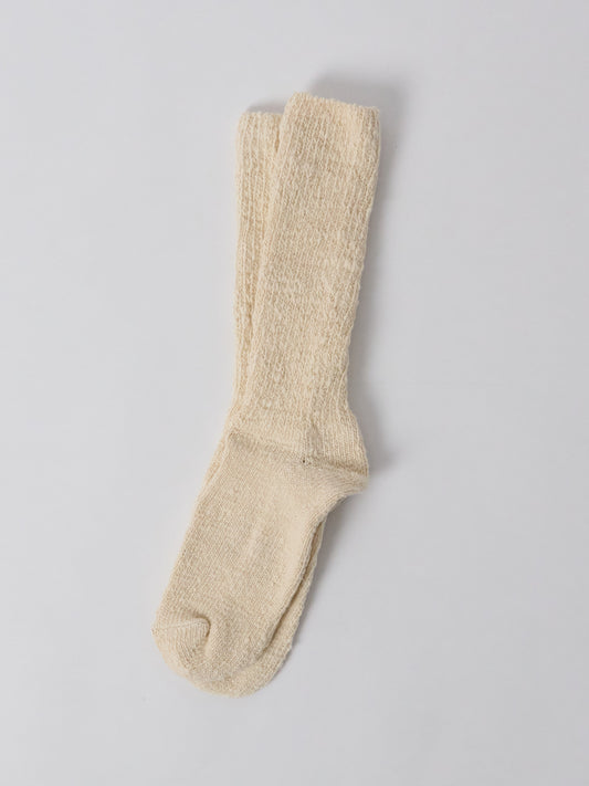 Garabou Organic Cotton Slipper Socks - Natural