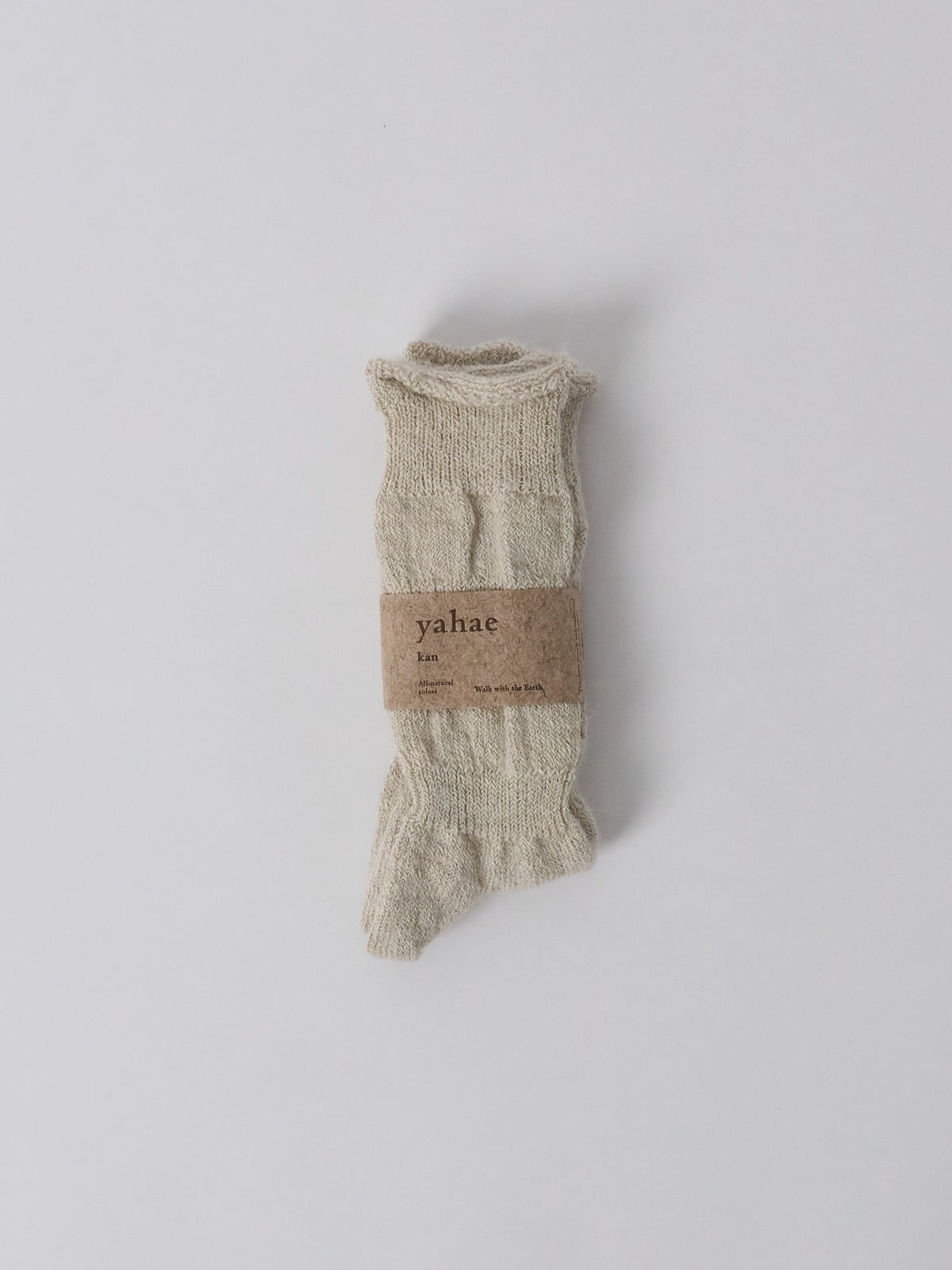 Alpaca Linen Ploot Socks - Natural