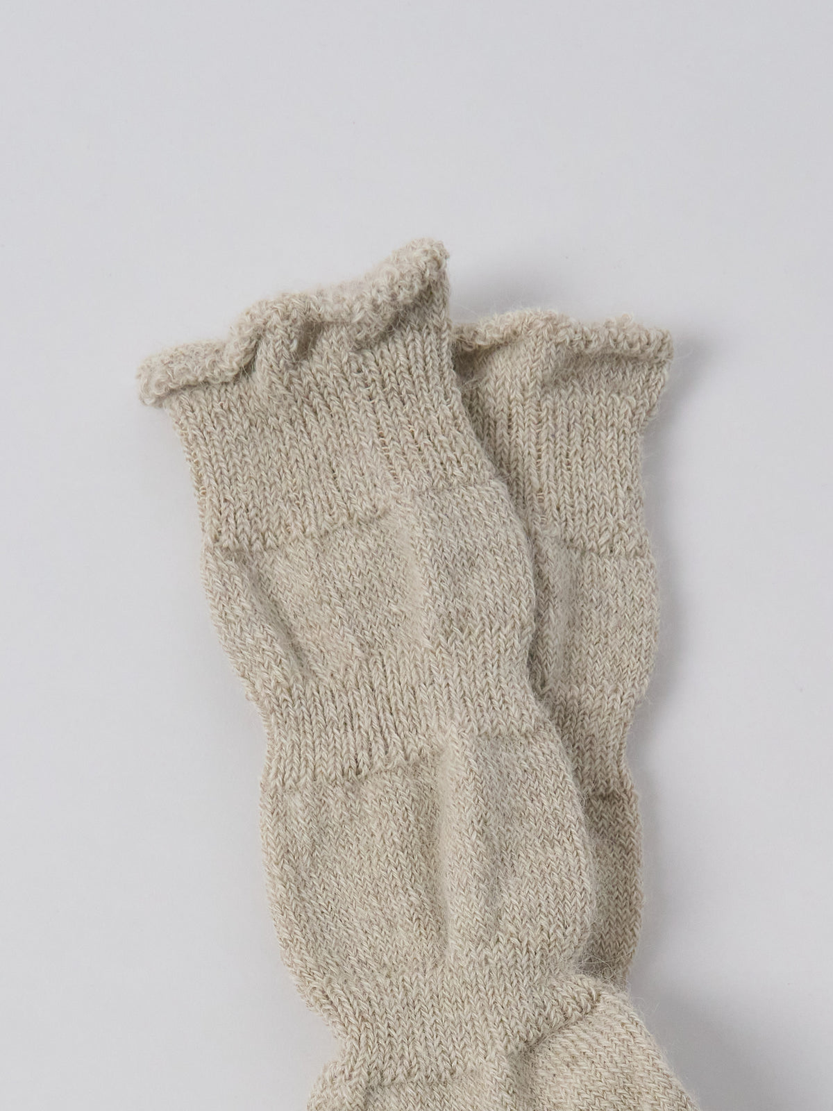 Alpaca Linen Ploot Socks - Natural