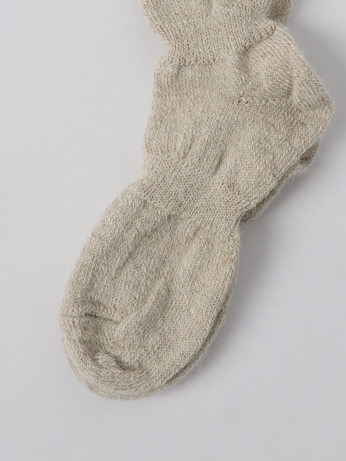 Alpaca Linen Ploot Socks - Natural