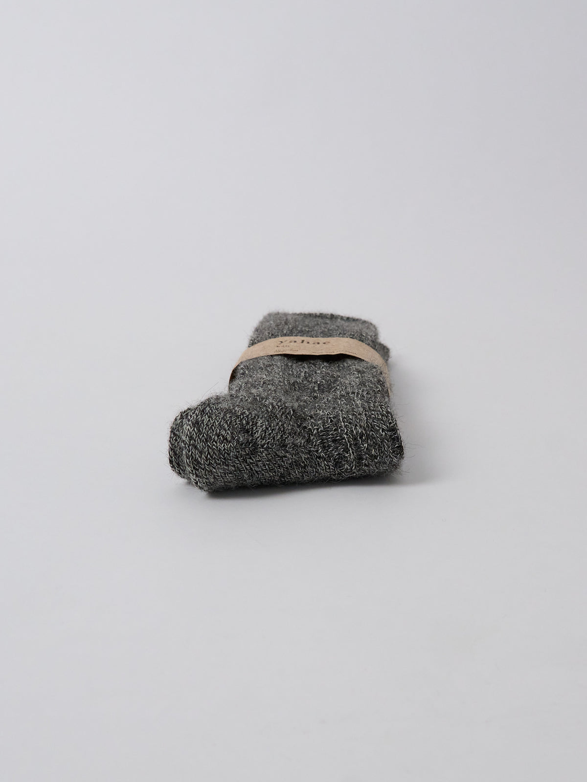 Alpaca Cable Pattern Socks - Grey