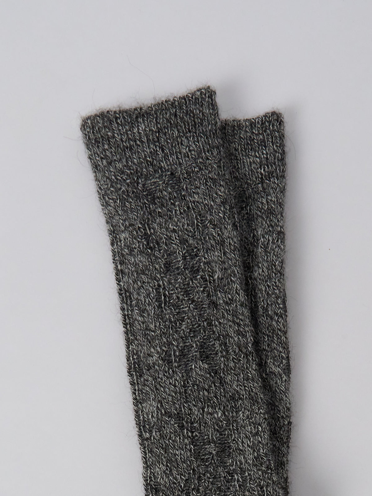 Alpaca Cable Pattern Socks - Grey