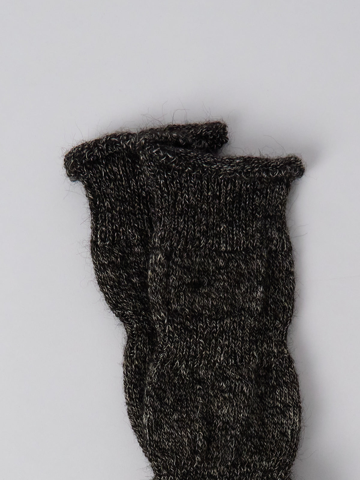 Alpaca Linen Ploot Socks - Black