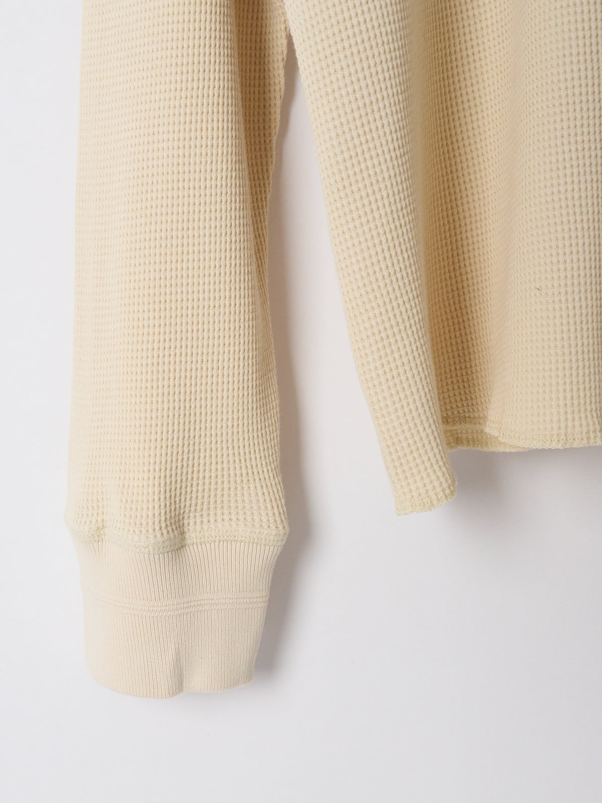 Henley Cotton Waffle - Seashell